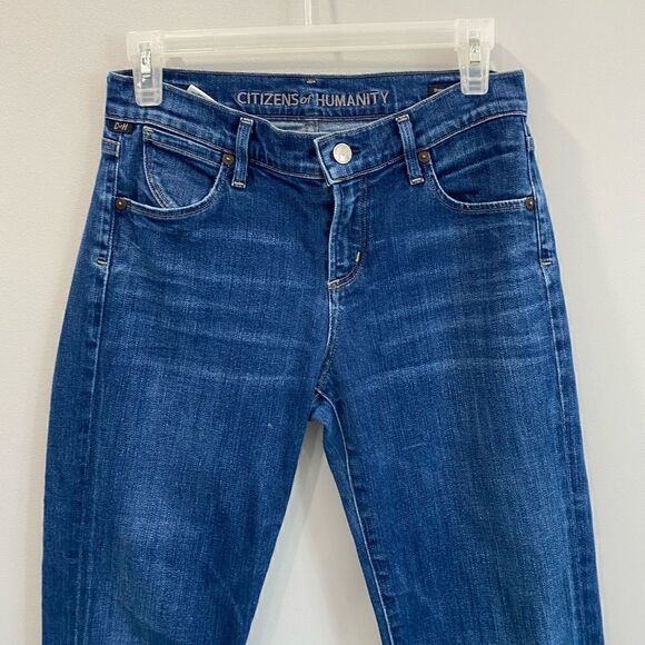 Citizens of Humanity Dani Crop Straight Leg Jean in Dark Wash - Picture 5 of 12